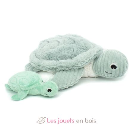 Plush Ptipotos tortoise mom baby mint DE73503 Les Déglingos 3