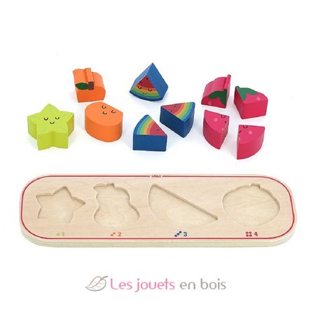 Interlocking puzzle - Counting fruits V7424 Vilac 5