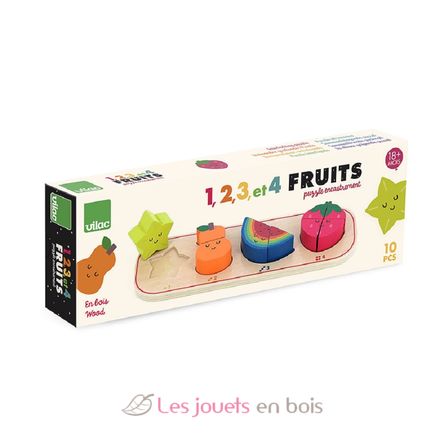 Interlocking puzzle - Counting fruits V7424 Vilac 6