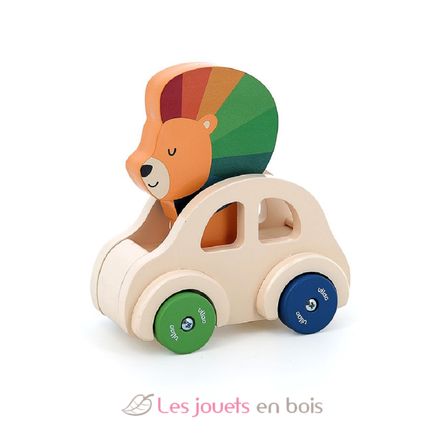 Lion tooting car V7426Y Vilac 2