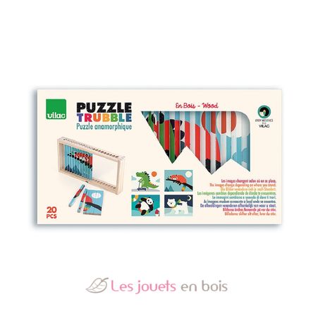 4D Animals Puzzle Trubble V7427 Vilac 12