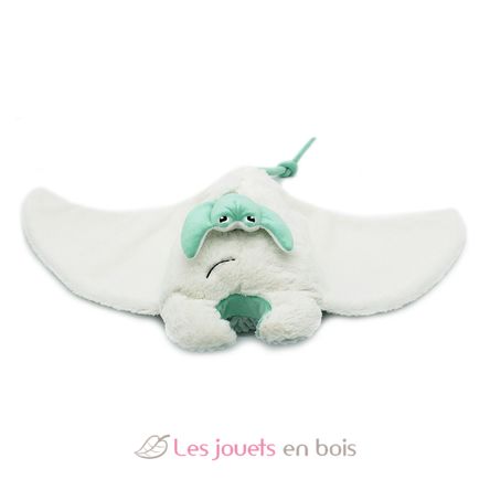 Plush Ptipotos Manta ray mom and baby mint DE74400 Les Déglingos 2