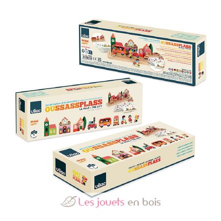 The City wooden logic game V7627 Vilac 7
