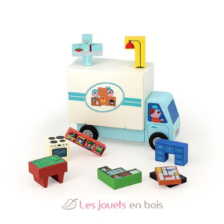 Relocation wooden logic game V7635 Vilac 4