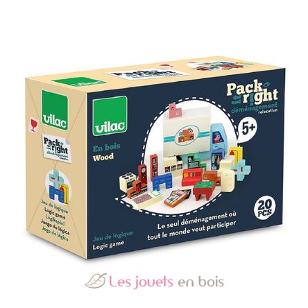 Relocation wooden logic game V7635 Vilac 6