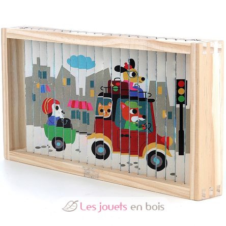 4D Transportation Puzzle Trubble V7639 Vilac 7