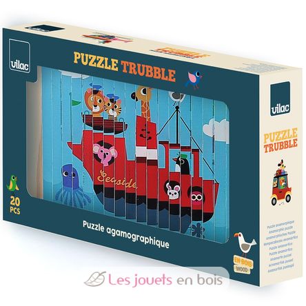 4D Transportation Puzzle Trubble V7639 Vilac 1