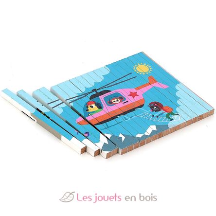 4D Transportation Puzzle Trubble V7639 Vilac 12