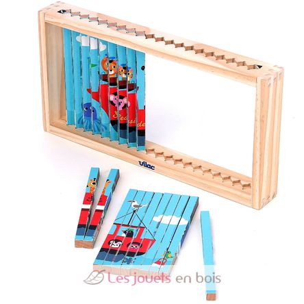 4D Transportation Puzzle Trubble V7639 Vilac 8