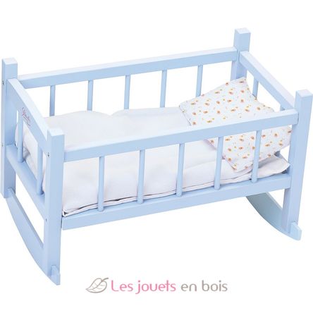 Blue doll's bed PE800115 Petitcollin 1