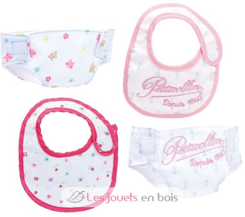 Bibs and nappies for dolls PE800170 Petitcollin 1
