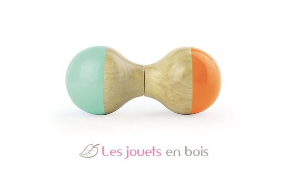 Rattle Maracas - Mint and Orange V8008G Vilac 1