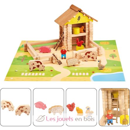 My Wooden Farm 95 pieces JJ8040 Jeujura 2