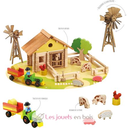 My Wooden Farm 145 pieces JJ8041 Jeujura 2