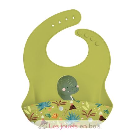 Silicone bib - Cracky the dinosaur SJ-SI0993 Sassi Junior 1