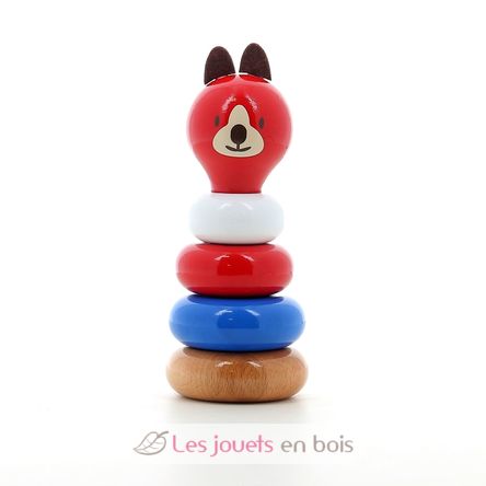 Lucien the dog stacking toy V8085R Vilac 2