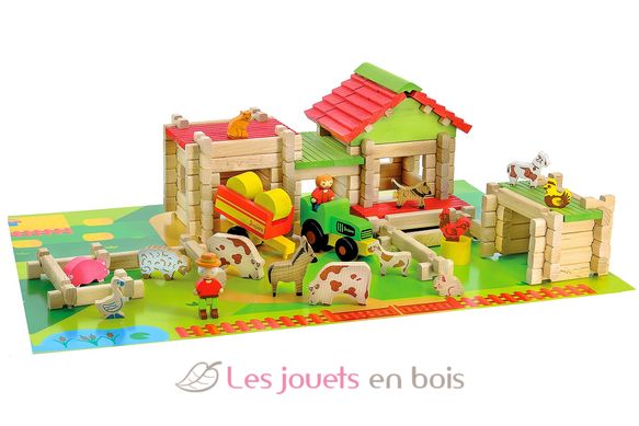 My First Big Wooden Farm 130 pcs JJ8237 Jeujura 2