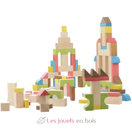 50 wooden construction blocks JJ8253 Jeujura 2