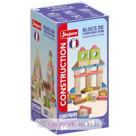 50 wooden construction blocks JJ8253 Jeujura 1