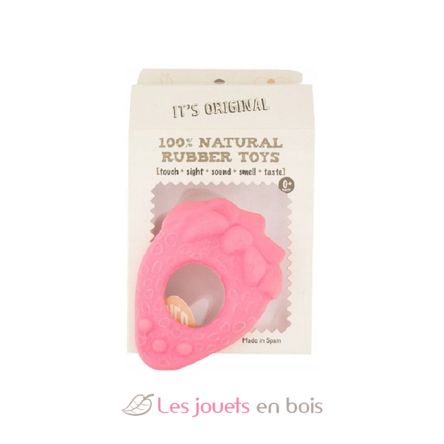 Rubber teething ring - strawberry LA00519 Lanco Toys 1