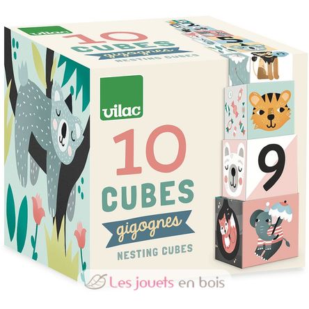 Animals nesting cubes V8501 Vilac 4