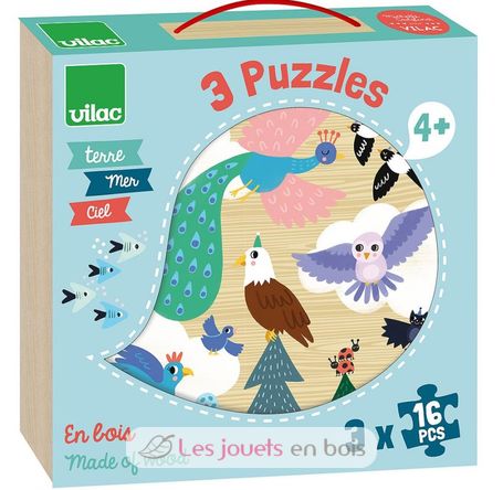 Puzzles Earth Sea Sky V8536 Vilac 1