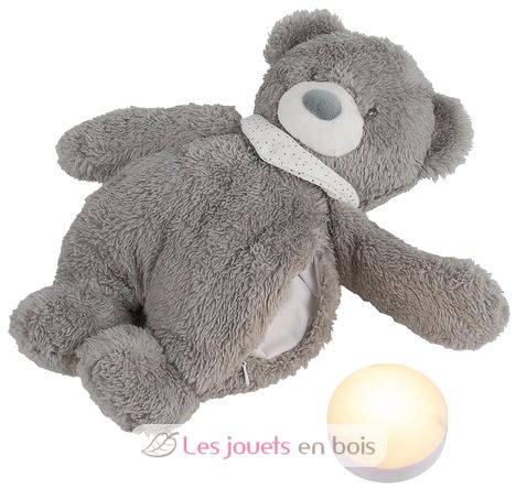 Night Light Cuddly Bear Sleepy - grey NA876629 Nattou 2