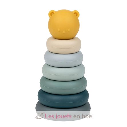 Silicone stacking tower blue NA876858 Nattou 1