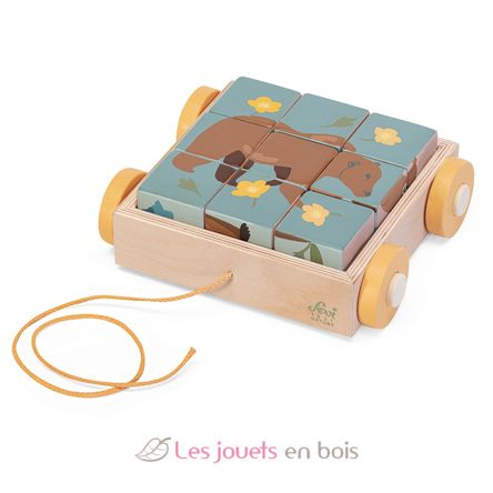 Cart with animals block puzzle SE87857 Sevi 1