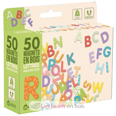 Wooden magnetic uppercase letters JJ8966 Jeujura 1