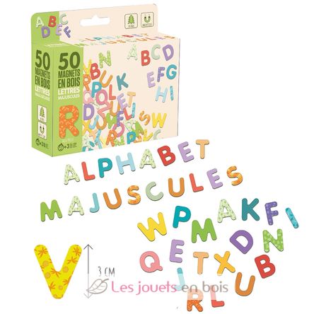 Wooden magnetic uppercase letters JJ8966 Jeujura 2