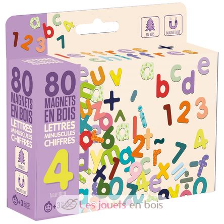 Wooden magnetic lowercase letters and numbers JJ8967 Jeujura 1