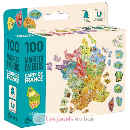 Wooden magnets Map of France JJ8969 Jeujura 1