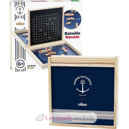 Wooden Sea Battle Vilac 9307 - Wooden Battle Ship - Wooden board game