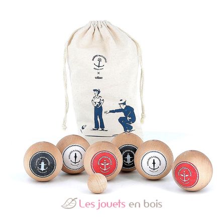 French Navy petanque balls set V9313 Vilac 2