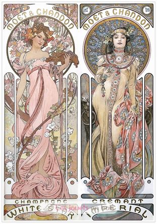 Champagne by Mucha A1110-500 Puzzle Michele Wilson 3