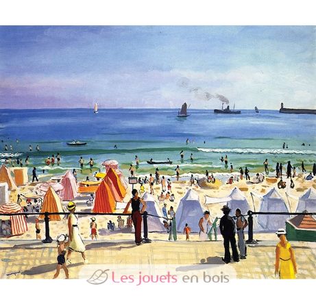 Beach at Sables d'Olonne by Marquet A649-350 Puzzle Michele Wilson 2