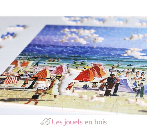 Beach at Sables d'Olonne by Marquet A649-350 Puzzle Michele Wilson 3