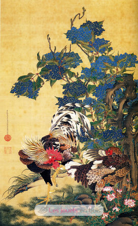 Japanese Rooster by Jakuchu A761-500 Puzzle Michele Wilson 2