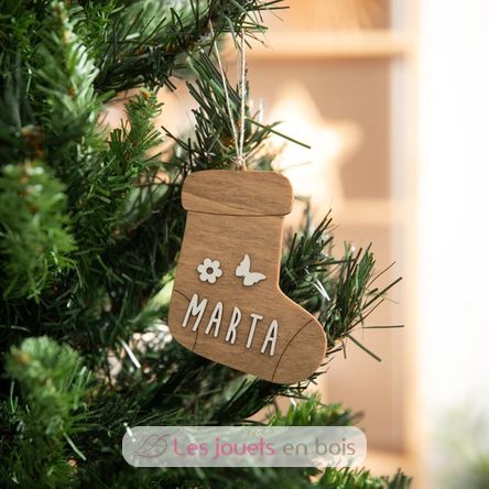 Customizable Christmas stocking decoration in wood VI-ACA10 Vintiun 4