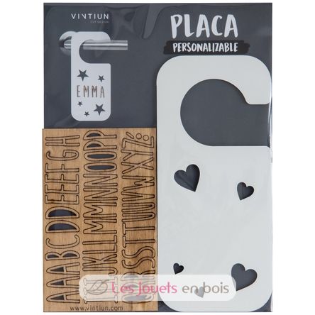 Customizable door hanger - Hearts white VI-PL24 Vintiun 2