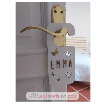 Customizable door hanger - Butterflies white VI-PL30 Vintiun 3