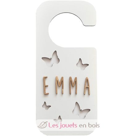 Customizable door hanger - Butterflies white VI-PL30 Vintiun 1