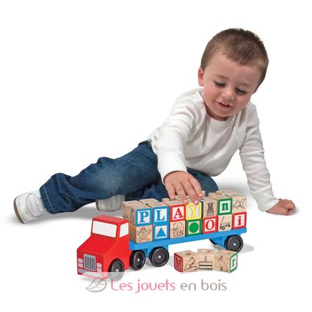 Alphabet Blocks Wooden Truck M&D15175-4555 Melissa & Doug 2