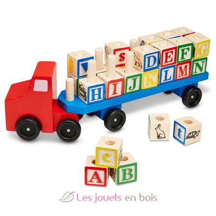 Alphabet Blocks Wooden Truck M&D15175-4555 Melissa & Doug 1