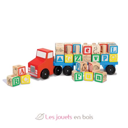 Alphabet Blocks Wooden Truck M&D15175-4555 Melissa & Doug 3