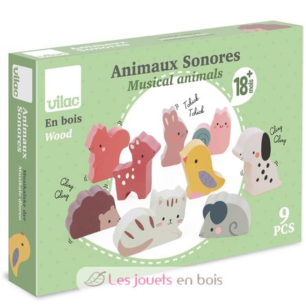 Wooden sound animals V7126 Vilac 1