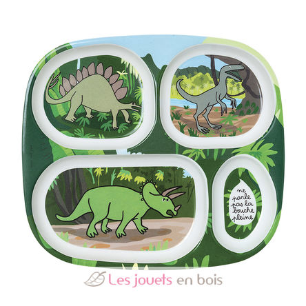 Plate tray with compartments dinosaurs PJ-DI935L Petit Jour 1