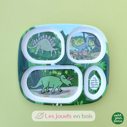 Plate tray with compartments dinosaurs PJ-DI935L Petit Jour 2