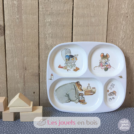 Plate tray with compartments Ernest and Célestine PJ-EC935K Petit Jour 4